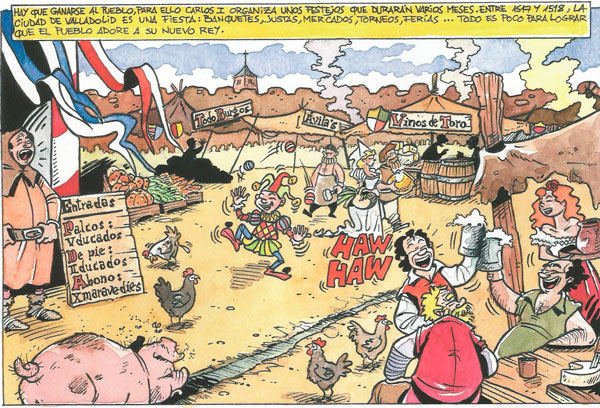 Interior del cómic de "Los comuneros. 500 años de una rebelión" Jorge Rodríguez Rivero